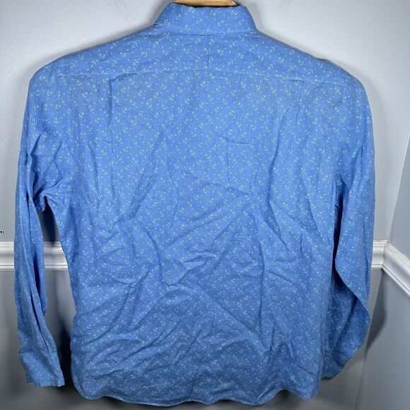 Polo Ralph Lauren Shirt Mens XL Blue 100% Linen Anchor Sailing Nautical - Picture 5 of 5